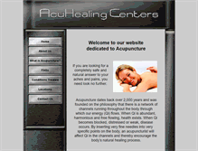 Tablet Screenshot of acuhealingcenters.com